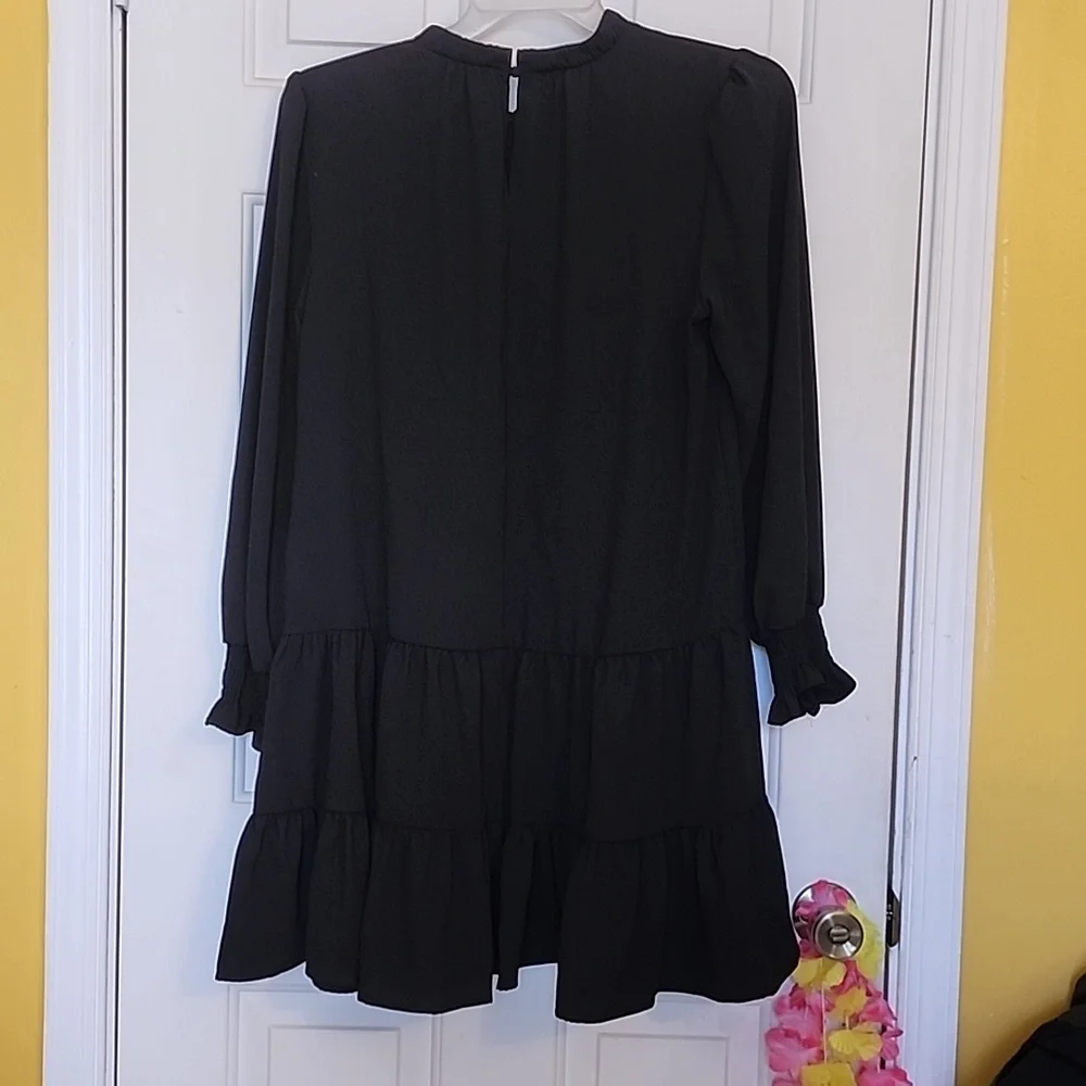 Nine West Black Long Sleeve Swing Dress - Picture 8 of 12